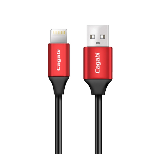 

Cagabi T3 1m TPE Cord USB to 8 Pin 480Mbps Data Sync Charge Cable For iPhone 11 Pro Max / iPhone 11 Pro / iPhone 11 / iPhone XR / iPhone XS MAX / iPhone X & XS / iPhone 8 & 8 Plus / iPhone 7 & 7 Plus (Red)