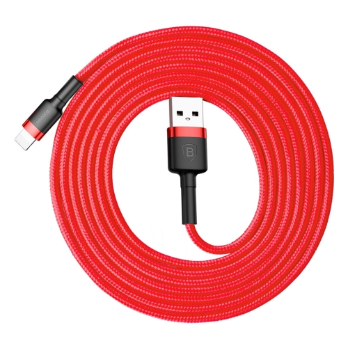 

Baseus CALKLF-C09 1.5A 2m High Density Nylon Weave USB Cable for Lightning, For iPhone XR / iPhone XS MAX / iPhone X & XS / iPhone 8 & 8 Plus / iPhone 7 & 7 Plus / iPhone 6 & 6s & 6 Plus & 6s Plus / iPad(Red)