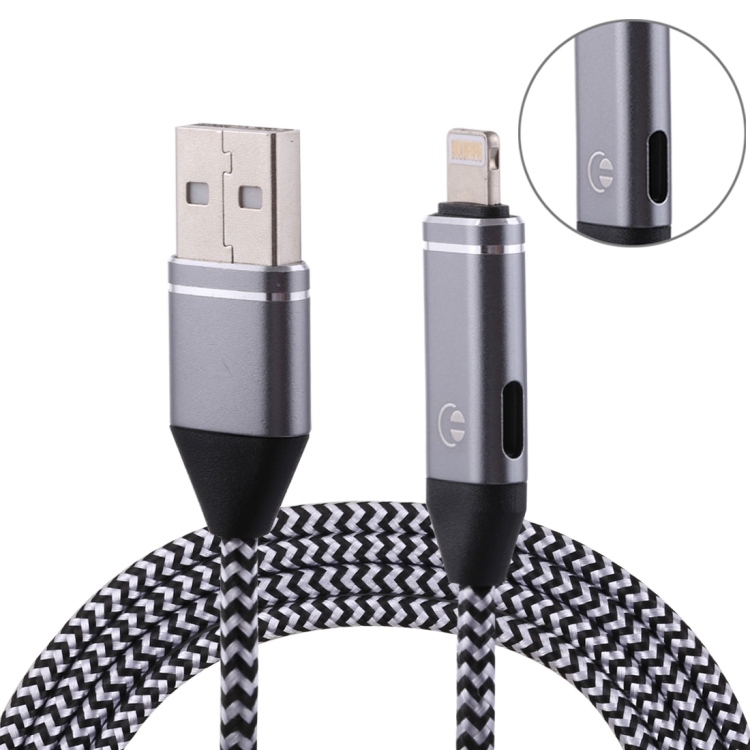 

Multifunction 1m 3A 8 Pin Male & 8 Pin Female to USB Nylon Braided Data Sync Charging Audio Cable, For iPhone X, iPhone 8 & 8 Plus, iPhone 7 & 7 Plus, iPhone 6 & 6s, iPhone 6 Plus & 6s Plus(Grey)