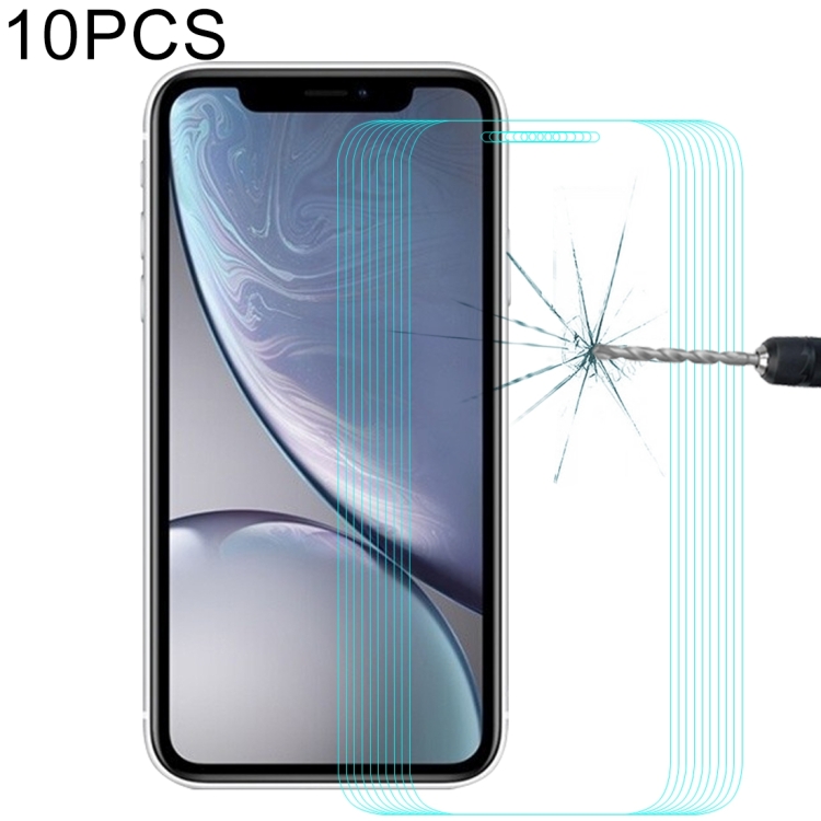 

10 PCS ENKAY Hat-Prince 0.26mm 9H 2.5D Tempered Glass Film for iPhone XR