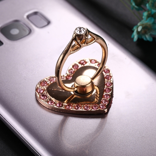 

Universal 360 Degree Rotation Heart Style Diamond Encrusted Phone Holder, For iPhone, Galaxy, Huawei, Xiaomi, LG, HTC and Other Smart Phones(Pink)