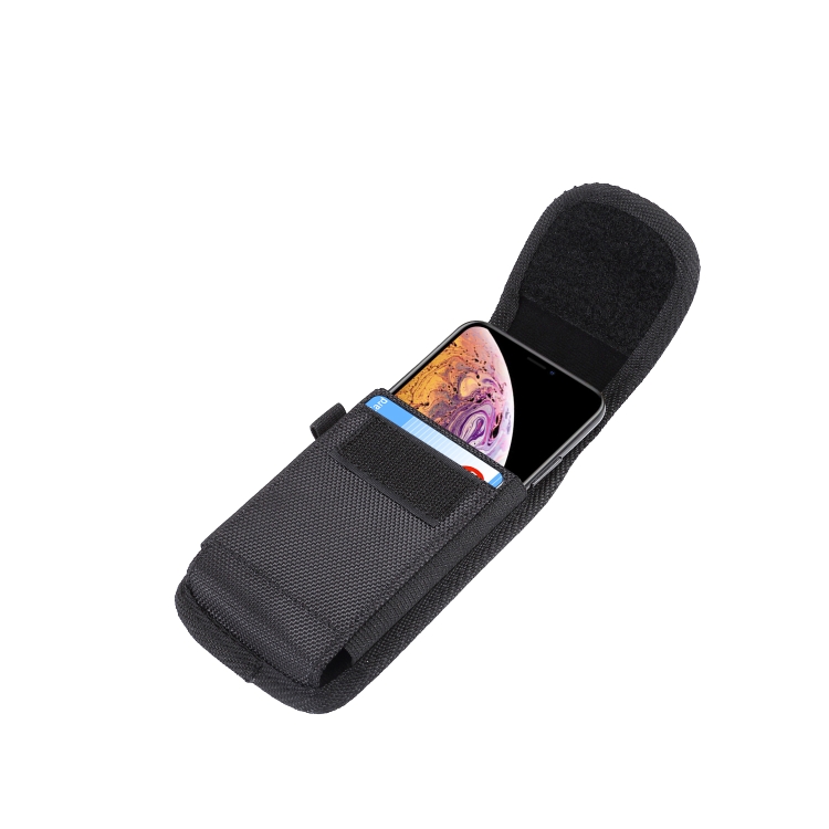 

4.7 inch Universal Vertical Nylon Fabric Waist Bag for iPhone X & iPhone 8, Galaxy S6, Redmi 3(Black)