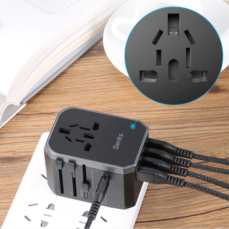 

Benks A29 Magic Box Series All in One Universal Travel Adaptor Wall AC Power Plug Charger with USA EU UK AUS Plug
