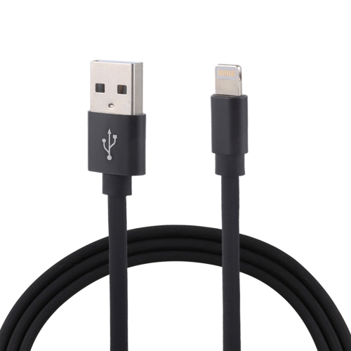 

1m Flat Cord USB A to 8 Pin Fast Charging Data Sync Charge Cable For iPhone 11 Pro Max / iPhone 11 Pro / iPhone 11 / iPhone XR / iPhone XS MAX / iPhone X & XS / iPhone 8 & 8 Plus / iPhone 7 & 7 Plus (Black)