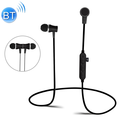 

K03 Sports Magnetic Earbuds Wireless Bluetooth V4.2 Stereo Headset with Mic & TF Card Slot, For iPhone, Samsung, Huawei, Xiaomi, HTC and Other Smartphones(Black)
