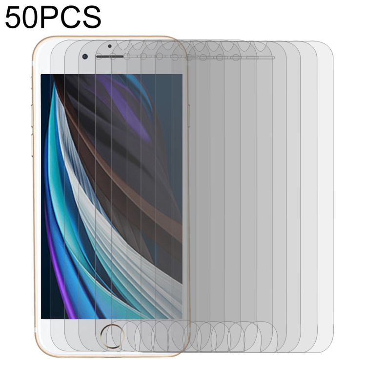 

For iPhone SE 2020 50 PCS Large Arc EdgeTempered Glass Film