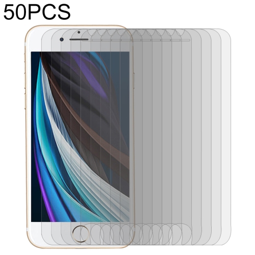 

For iPhone SE 2020 50 PCS Middle Arc EdgeTempered Glass Film