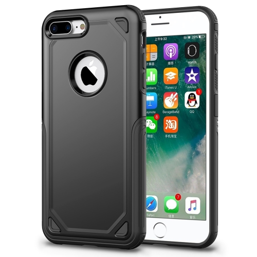 

For iPhone 8 Plus & iPhone 7 Plus Shockproof Rugged Armor Protective Case(Black)