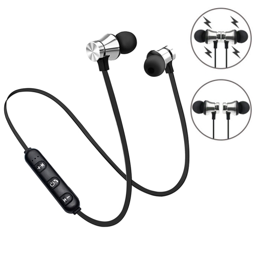 XT11 Magnetic In-Ear Wireless Bluetooth V4.2 Earphones, For iPad, iPhone, Galaxy, Huawei, Xiaomi, LG, HTC and Other Smart Phones(Silver)