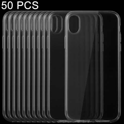 Sunsky 50 Pcs 0 75mm Ultra Thin Transparent Tpu Protective Case For Iphone X Xs