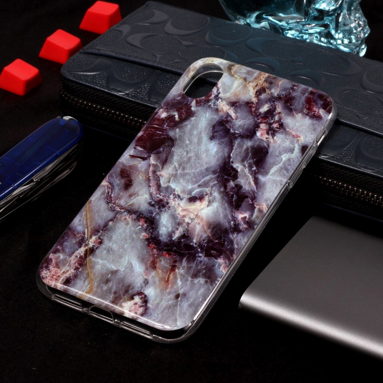 

Marble Pattern Soft TPU Case For iPhone X / XS (Grey)