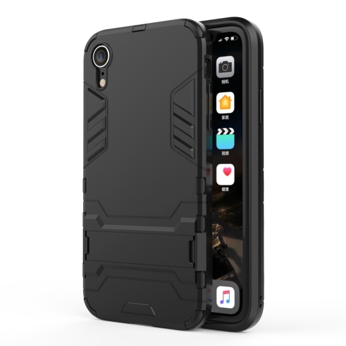 

PC + TPU Shockproof Protective Case with Holder For iPhone XR (Black)