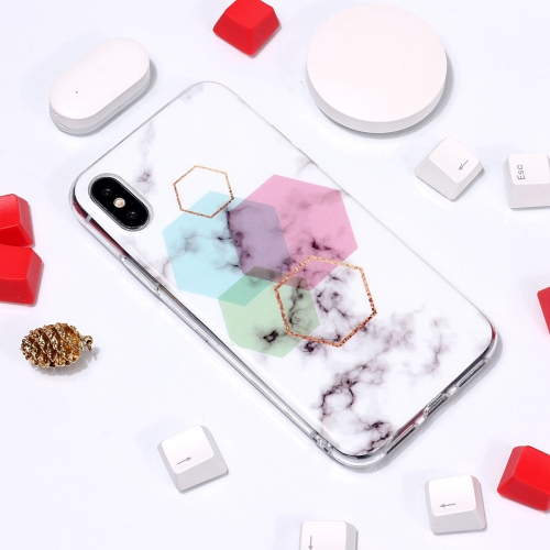 

Marble Pattern TPU Soft Protective Case for iPhone X / XS