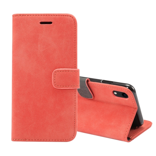 

Sheep Bar Material Horizontal Flip PU Leather Case for iPhone XR, with Holder & Card Slot & Wallet & Photo Frame(Red)