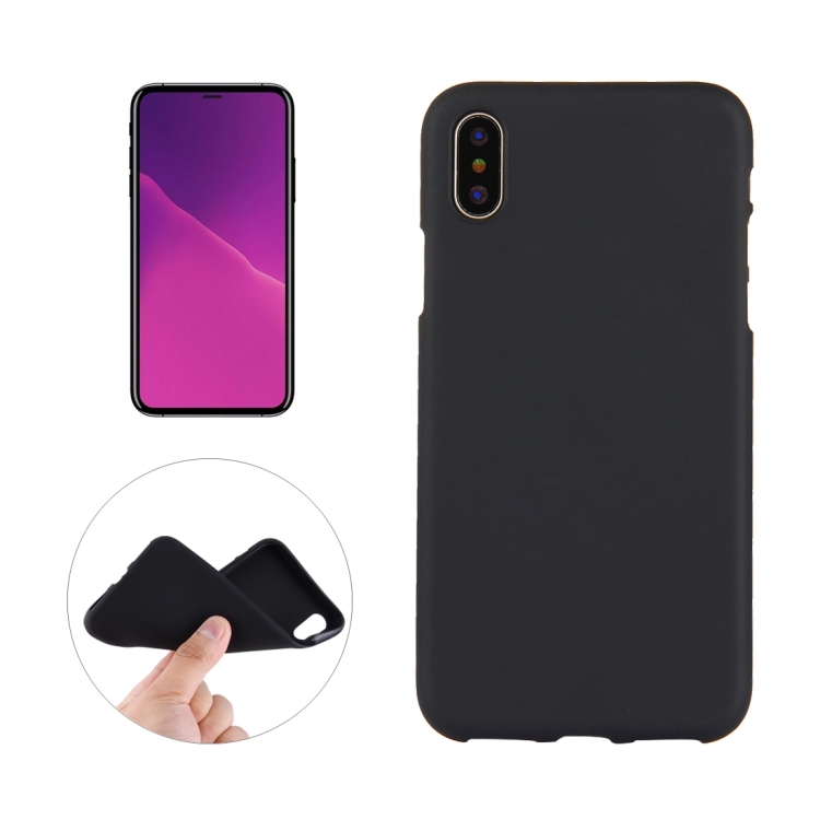 

Solid Color Frosted Soft TPU Case for iPhone X / XS(Black)