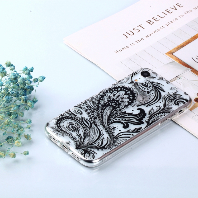 

Phoenix Tail Pattern Diamond Texture Oil Embossed TPU Case for iPhone XR