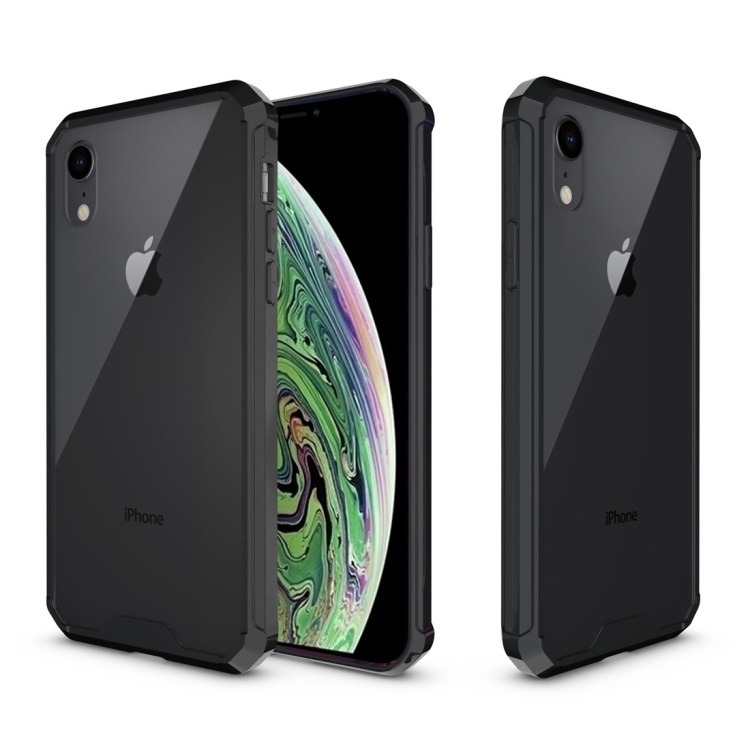 

Acrylic + TPU Shockproof Transparent Armor Case for iPhone X / XS (Black)