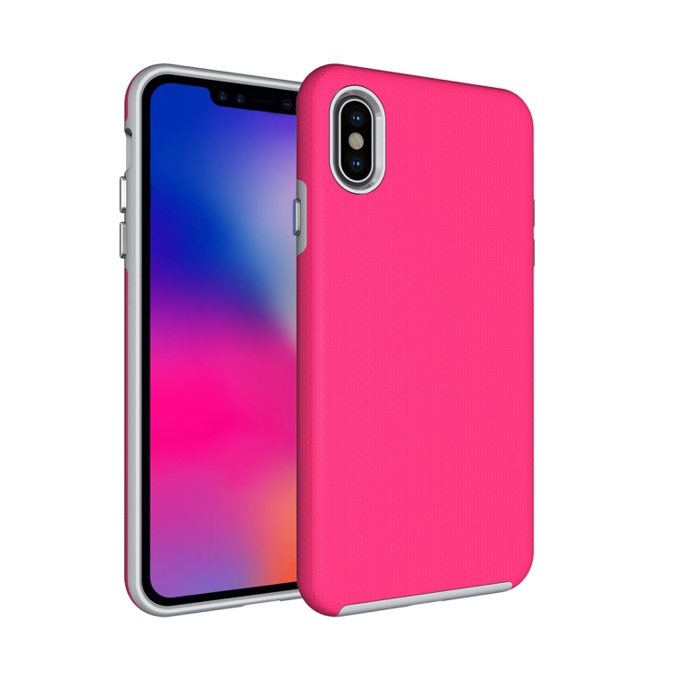 

Anti-slip Armor Protective Case Back Cover Shell for iPhone XS Max(Magenta)
