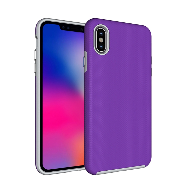

Anti-slip Armor Protective Case Back Cover Shell for iPhone XS Max(Purple)