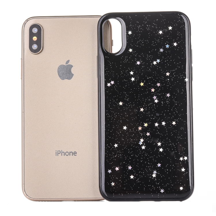 

Epoxy Sky Pattern Soft Case For iPhone XS Max 6.5 inch(Black Sequin)