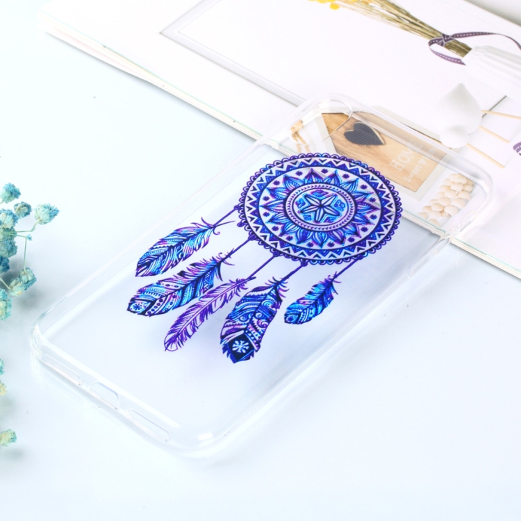 

Transparent Varnish Painting Soft TPU Case For iPhone XS Max(Blue Windbell)