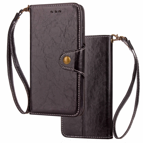 

Crazy Horse Texture Retro Business Horizontal Flip Leather Case for iPhone XS Max, with Holder & Card Slots & Wallet (Black)