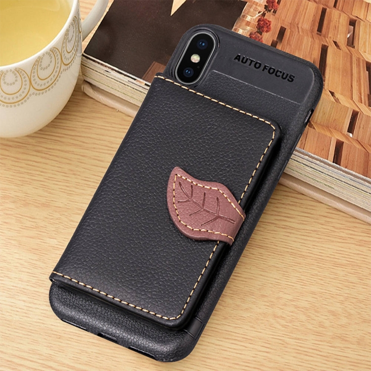 

Litchi Texture PU + TPU Horizontal Flip Leather Case for iPhone XS Max, with Holder & Card Slots & Wallet & Photo Frame (Black)
