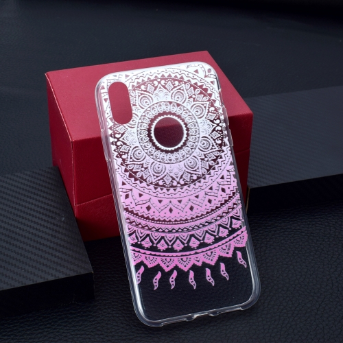 

Pink Flower Pattern Colorful Painted Transparent TPU Case for iPhone XS Max