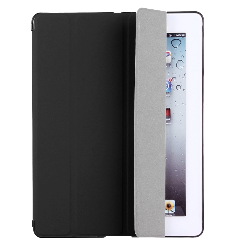 

For iPad 4 / 3 / 2 Solid Color Horizontal Flip Leather Case with Holder & Sleep / Wake-up Function (Black)