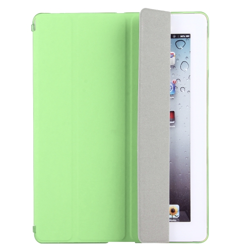 

For iPad 4 / 3 / 2 Solid Color Horizontal Flip Leather Case with Holder & Sleep / Wake-up Function (Green)