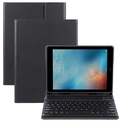 

IP071 for iPad Pro 9.7 inch / iPad Air 2 / iPad Air /iPad 9.7 (2018) & iPad 9.7 (2017) Separable ABS Bluetooth Keyboard + Litchi Texture Horizontal Flip Leather Case with Holder(Black)