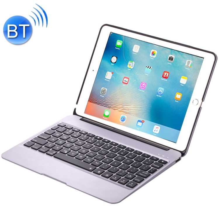 

F06 for iPad Pro 9.7 inch / iPad Air 2 Portable Foldable Aluminium Alloy Wireless Bluetooth Backlight Keyboard(Silver)