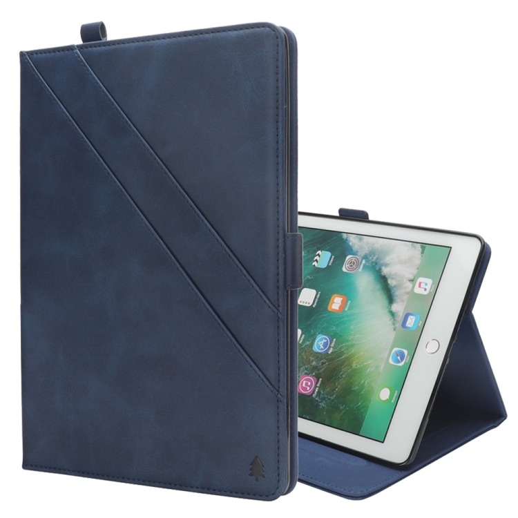 

Horizontal Flip Double Holder Leather Case for iPad Pro 12.9 (2017) / (2015), with Card Slots & Photo Frame & Pen Slot (Blue)