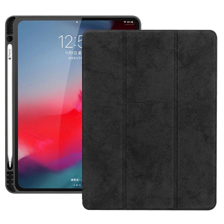 

Horizontal Flip Magnetic PU Leather Case for iPad Pro 11 inch (2018), with Three-folding Holder & Sleep / Wake-up Function(Black)