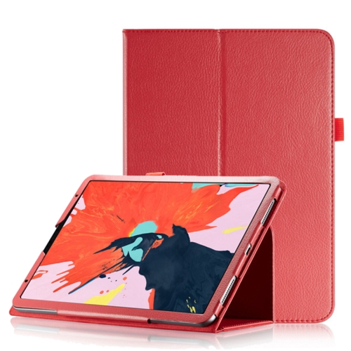 

Litchi Texture Horizontal Flip Leather Case for iPad Pro 11 inch 2018, with Holder & Sleep / Wake-up Function (Red)