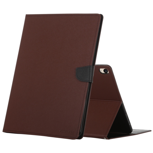 

MERCURY GOOSPERY FANCY DIARY Horizontal Flip Leather Case for iPad Pro 12.9 inch (2018), with Holder & Card Slots & Wallet(Brown)