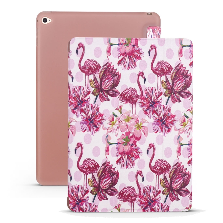 

Flamingo Pattern Horizontal Flip PU Leather Case for iPad Mini 2019, with Three-folding Holder & Honeycomb TPU Cover