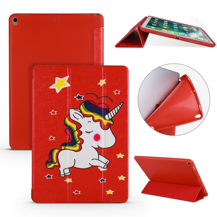 

Unicorn Pattern Horizontal Flip PU Leather Case for iPad Air 2019 / Pro 10.5 inch, with Three-folding Holder & Honeycomb TPU Cover