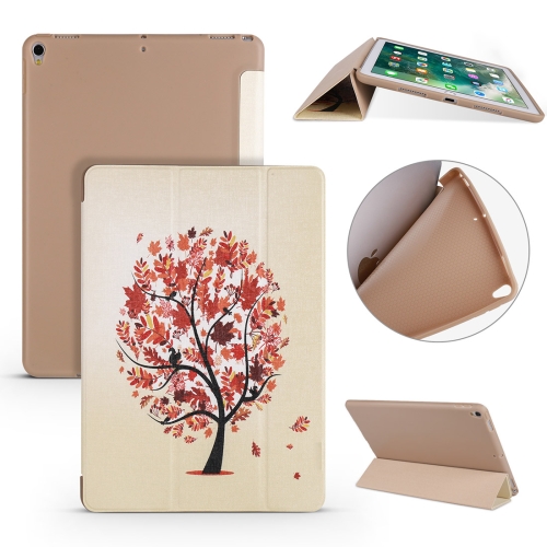 

Maple Pattern Horizontal Flip PU Leather Case for iPad Air 2019 / Pro 10.5 inch, with Three-folding Holder & Honeycomb TPU Cover