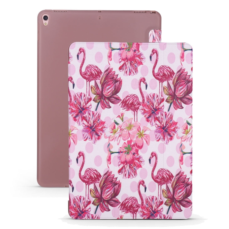 

Flamingo Pattern Horizontal Flip PU Leather Case for iPad Air 2019 / Pro 10.5 inch, with Three-folding Holder & Honeycomb TPU Cover