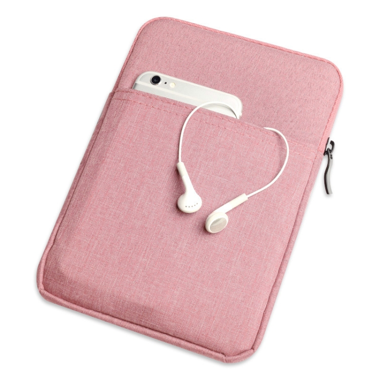 

Shockproof Canvas + Space Cotton + Plush Protective Bag for iPad Mini 5 2019(Pink)