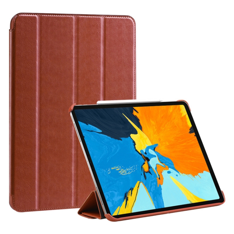 

Hoco Vintage Leather Case for iPad Pro 11 inch ,with Stand Card Slot and Hand Strap and Support for Sleep Function(Brown)