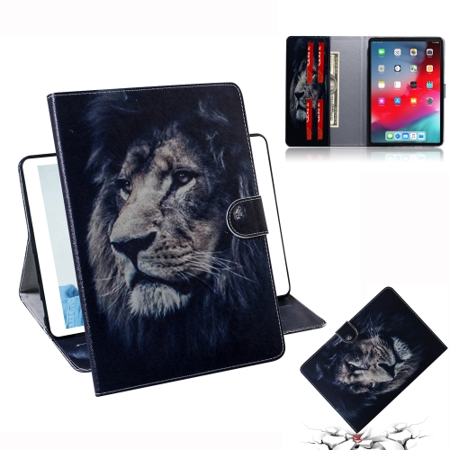 

Lion Pattern Horizontal Flip Leather Case for iPad Pro 11 inch (2018), with Holder & Card Slot & Wallet