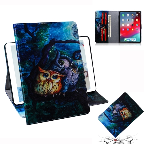 

Oil Owl Pattern Horizontal Flip Leather Case for iPad Pro 11 inch (2018), with Holder & Card Slot & Wallet