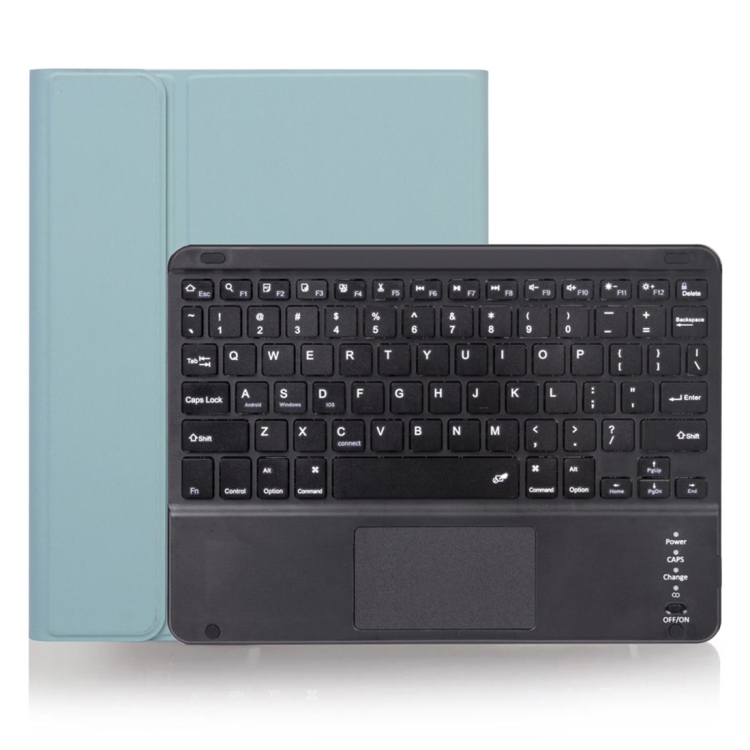 

X-11BC Skin Plain Texture Detachable Bluetooth Keyboard Case for iPad Pro 11 inch 2020 / 2018, with Touchpad & Pen Slot (Green)