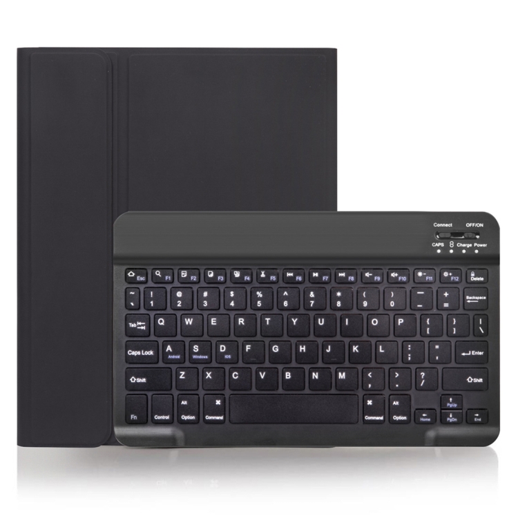 

X-11B Skin Plain Texture Detachable Bluetooth Keyboard Case for iPad Pro 11 inch 2020 / 2018, with Pen Slot (Black)
