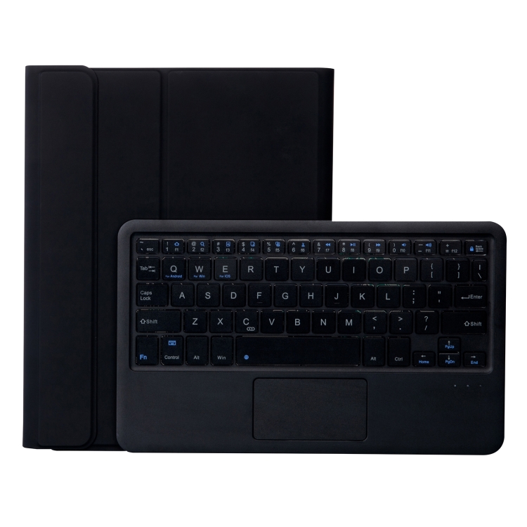 

YT11B-A Detachable Candy Color Bluetooth Keyboard Leather Case with Touch Pad & Pen Slot & Holder for iPad Pro 11 inch 2021 (Black)