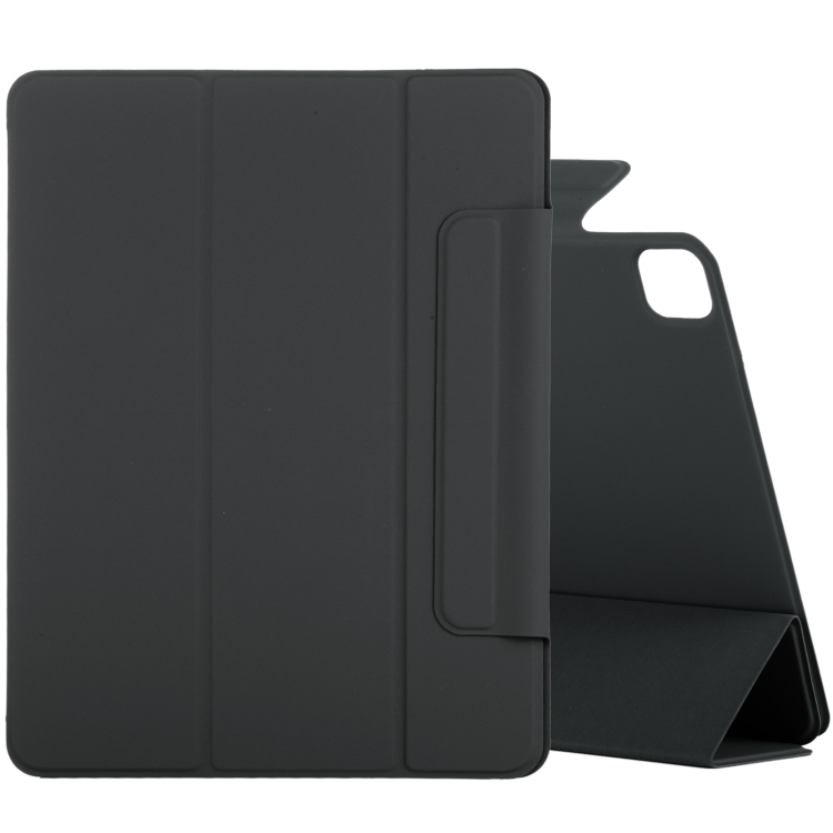 

Horizontal Flip Ultra-thin Double-sided Clip Fixed Buckle Magnetic PU Leather Case With Three-folding Holder & Sleep / Wake-up Function For iPad Pro 12.9 inch (2020)(Black)