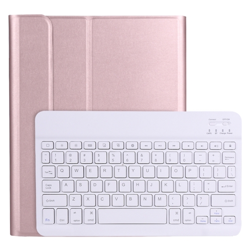 

A11B Bluetooth 3.0 Ultra-thin ABS Detachable Bluetooth Keyboard Leather Case with Holder & Pen Slot for iPad Pro 11 inch 2021 (Rose Gold)