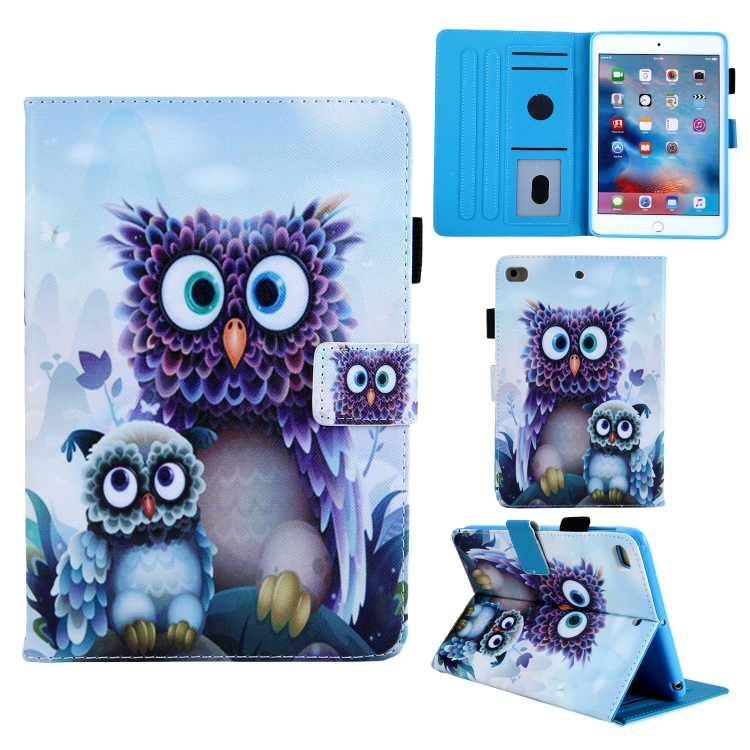 

Animal Series Horizontal Flip Leather Case for iPad Mini1 / 2 / 3 / 4, with Holder & Sleep / Wake-up Function & Pen Slot(Owl Pattern)